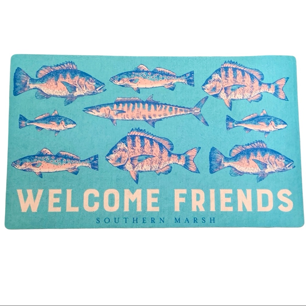 Southern Marsh Welcome Friends Turquoise Doormat